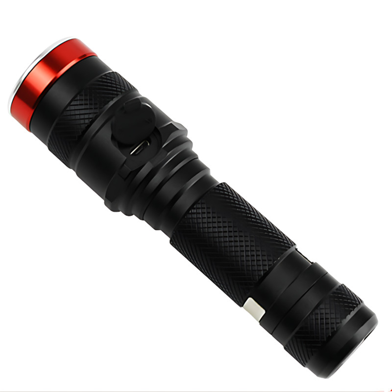 Фонарик ручной Bailong X-BAIL BL-736 T6, 1000 Лм – COB LED, Zoom, SOS, до 10 часов работы, черный фото - 4