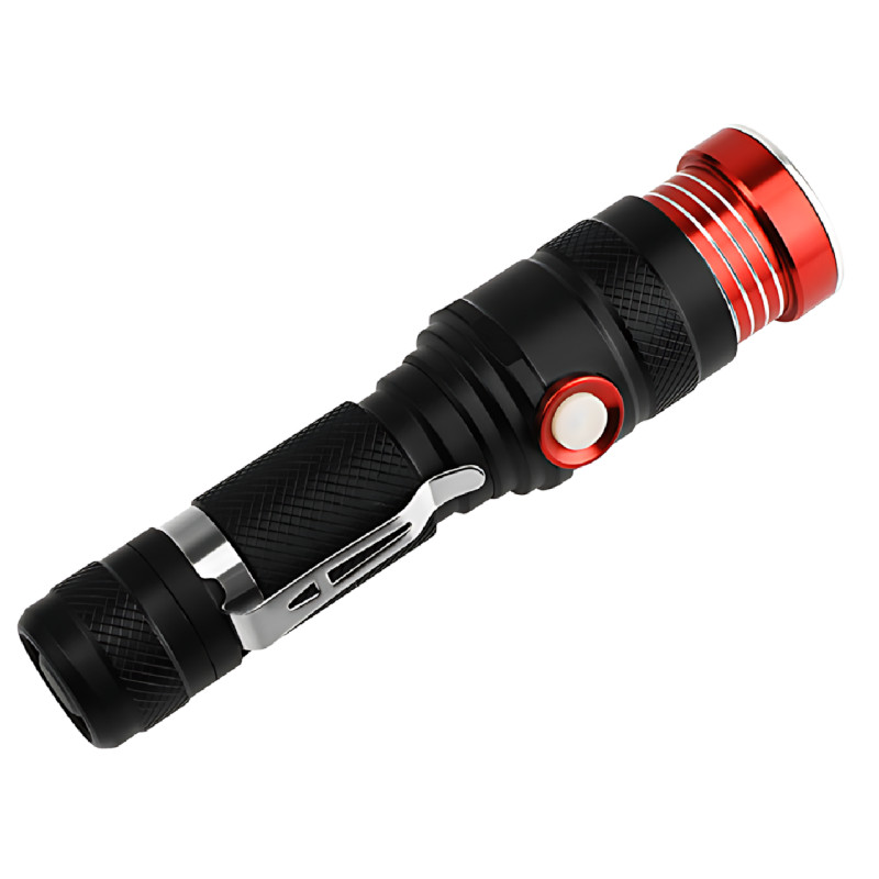 Фонарик ручной Bailong X-BAIL BL-736 T6, 1000 Лм – COB LED, Zoom, SOS, до 10 часов работы, черный фото - 8