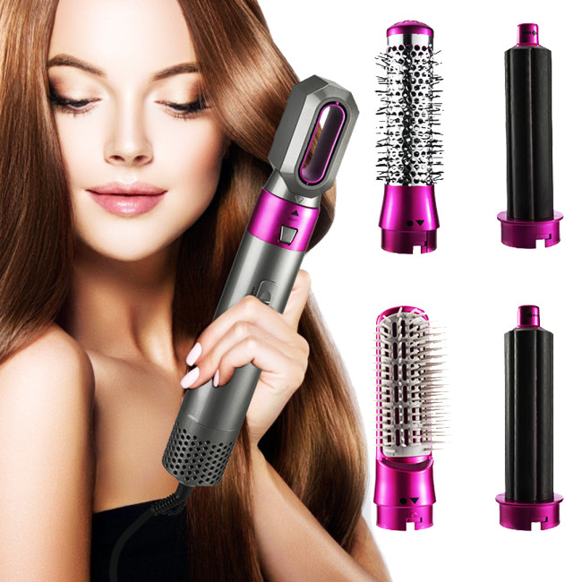 Мультистайлер 5 в 1 Hot Air Styler фен стайлер для завивки и выпрямления волос с 5 насадками