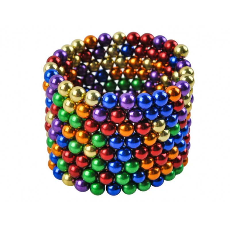 Магнитный Неокуб Радуга NEOCUBE 6 colors, цветной, 216 магнитных шариков 5 мм фото - 2