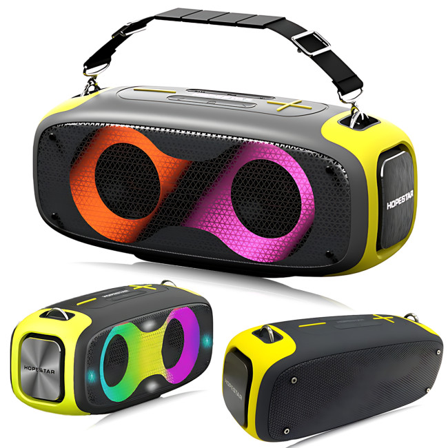 Портативная Bluetooth-колонка Hopestar A30 Party 70Вт, TWS, RGB-подсветка, IPX6, 8800 мАч, AUX, USB, BT 4.0