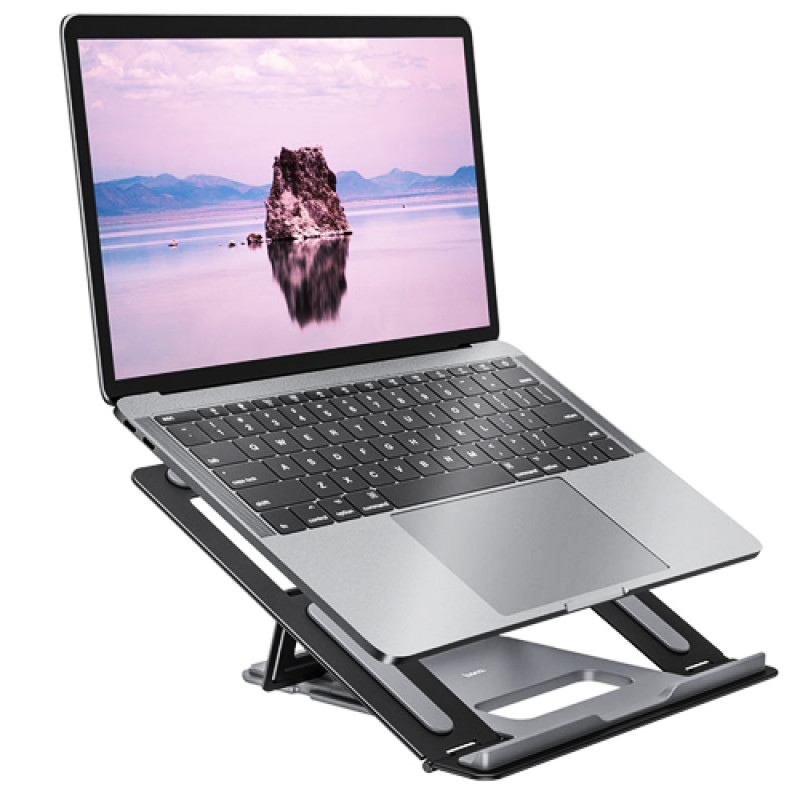Усиленная подставка для ноутбука HOCO PH-37, алюминиевый сплав, прорезиненные soft touch покрытия, два цвета фото - 3