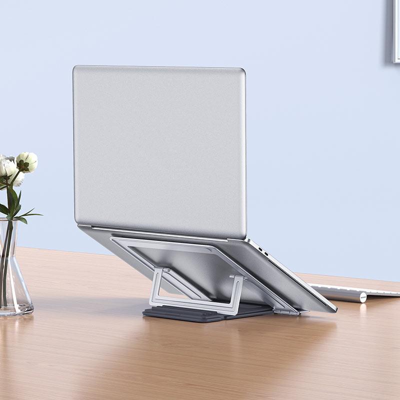 Усиленная подставка для ноутбука HOCO PH-37, алюминиевый сплав, прорезиненные soft touch покрытия, два цвета фото - 4