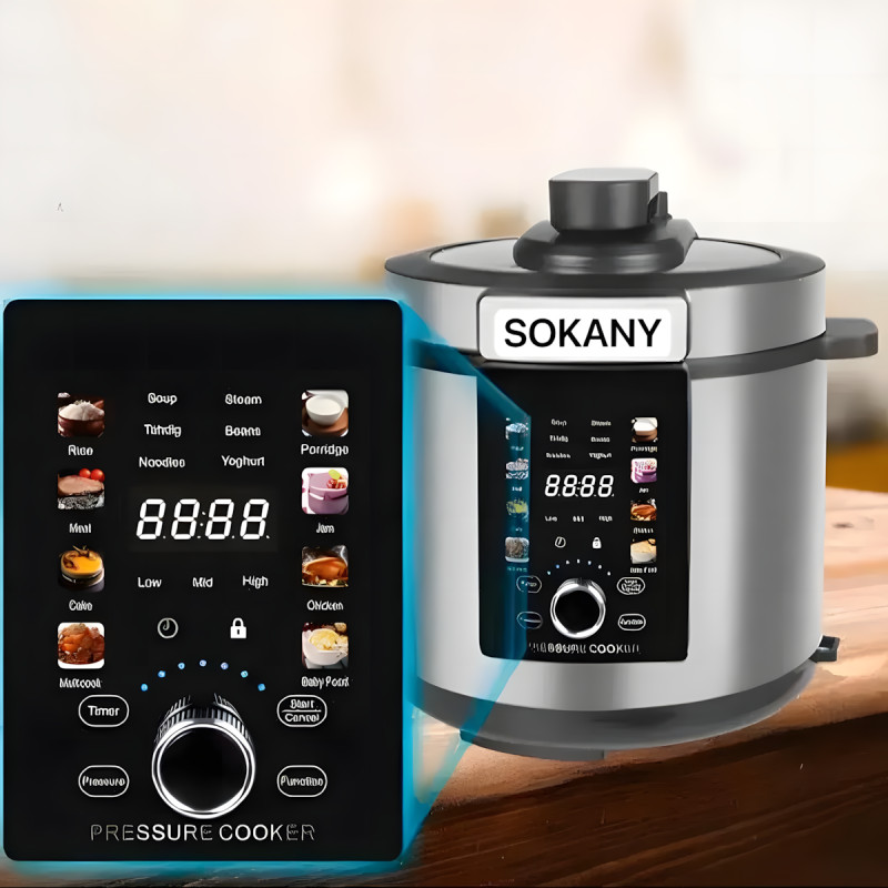 Мультиварка-скороварка Sokany SK-07043 — 7 л, 1500 Вт, антипригарна чаша, сенсорне керування, 15 програм фото - 4