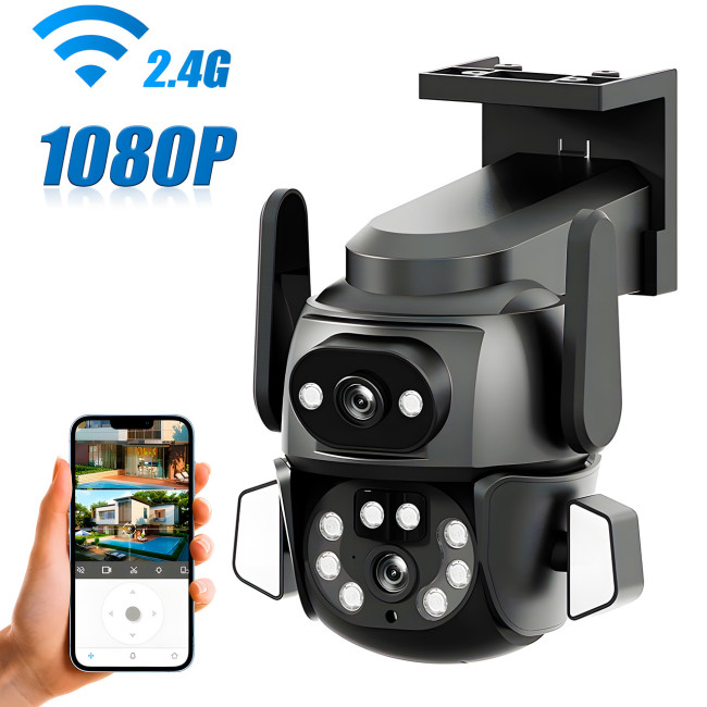 Камера видеонаблюдения WIFI, Full hd DOUL CAM Q 821, Ночная сьемка