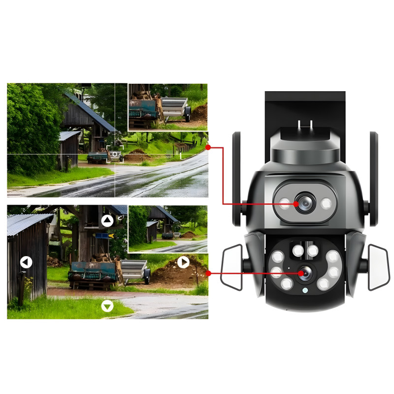 Камера видеонаблюдения WIFI, Full hd DOUL CAM Q 821, Ночная сьемка фото - 5