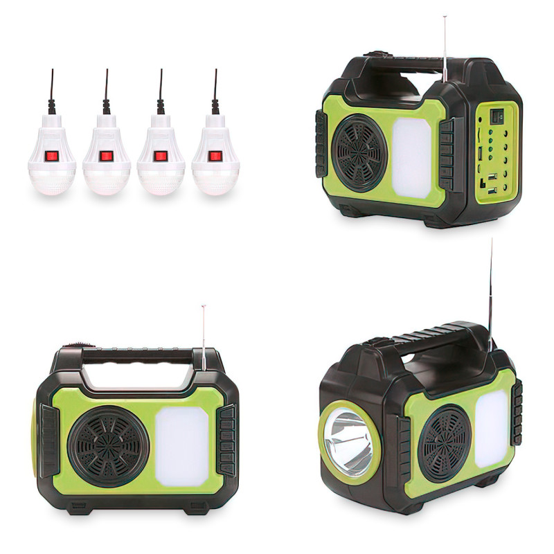 Портативная солнечная система GD 8072 на 30 Вт с Bluetooth, FM, MP3 фото - 6