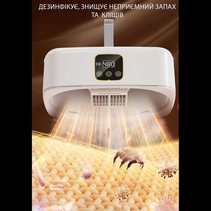 Сушарка AND XL-1187 підвісна, складана, 600 Вт, до 10 кг, дисплей, пульт, 70 °C, безшумна, 2 режими фото - 4
