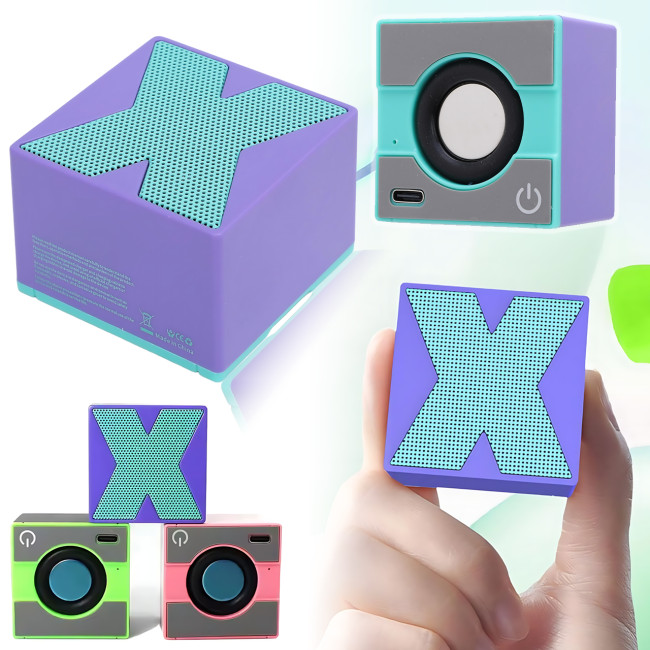 Bluetooth-колонка X1 Mini з мікрофоном, Bluetooth 5.0, стереозвуком і USB-C зарядкою, 400 мА·год Фіолетовий