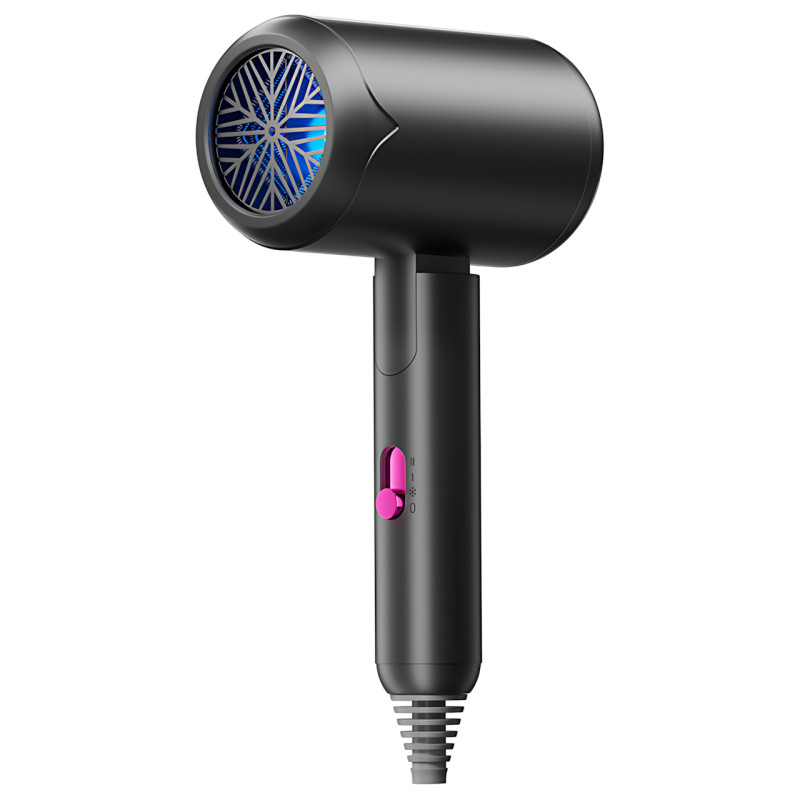 Фен для волосся складаний стайлер Air Blower LY-811, потужність 1800 Вт, 3 швидкості, іонізація, сірий фото - 3