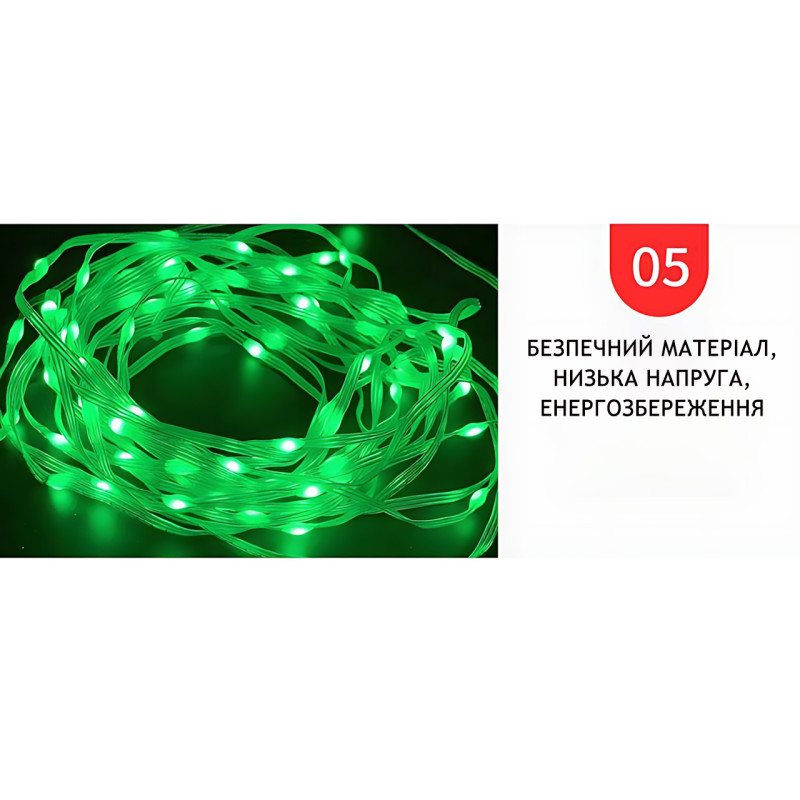 Гирлянда Капля росы SFK-04, длинна 10 м, управление пультом и APP Bluetooth, USB фото - 4
