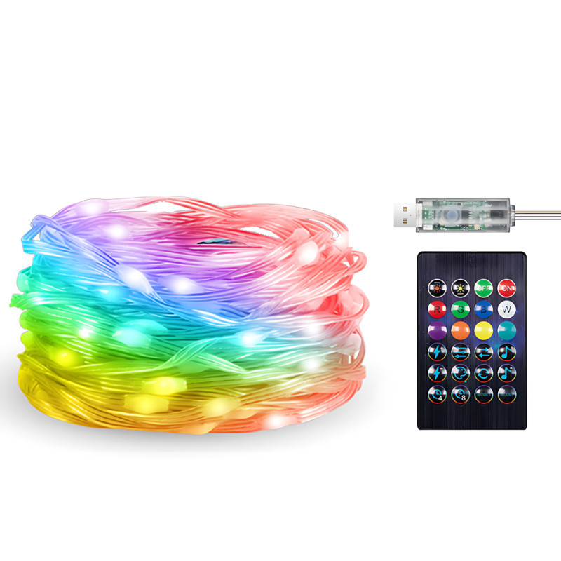Гирлянда Капля росы SFK-04, длинна 10 м, управление пультом и APP Bluetooth, USB фото - 10