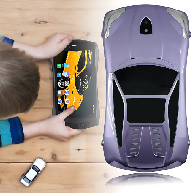 Kidiby Kids F1 – детский планшет в форме машинки с IPS экраном 7 дюймов, поддержкой SIM-карты и ОС Android 7.0 Фиолетовый