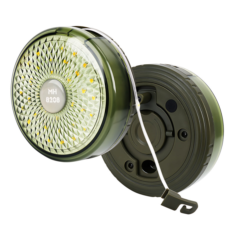 Перезаряжаемая кемпинговая LED лампа-фонарь, RGB, 8 режимов, 8 м, USB и Type-C, АКБ 18650 фото - 2