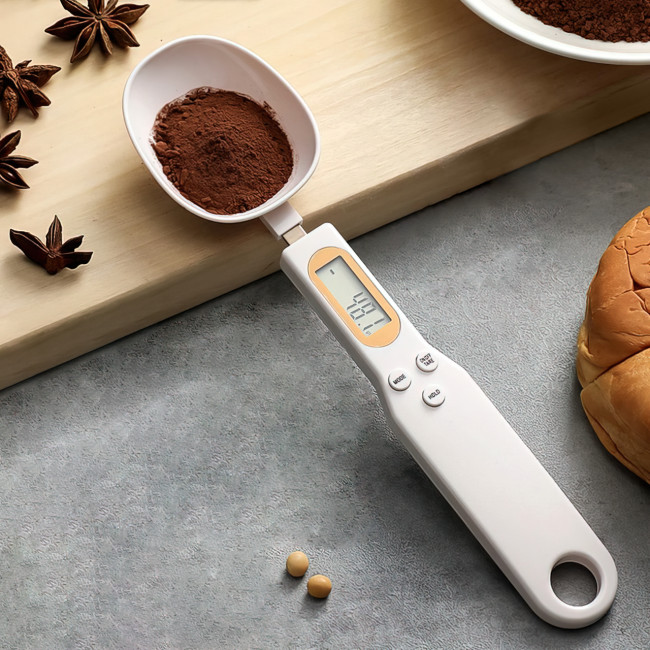 Электронная мерная ложка с весами 500 г Cooking Scale Pro, деление 0,1, белая