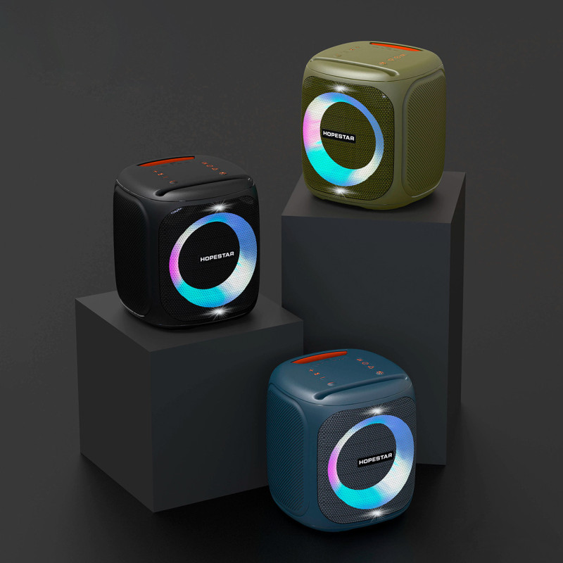 Портативная bluetooth колонка HOPESTAR Party 100, 10000мАч, 50Вт Зеленый фото - 7
