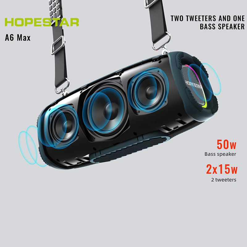 Бездротова колонка Hopestar A6 Max, 80 W, 12000 mAh Камуфляж фото - 5