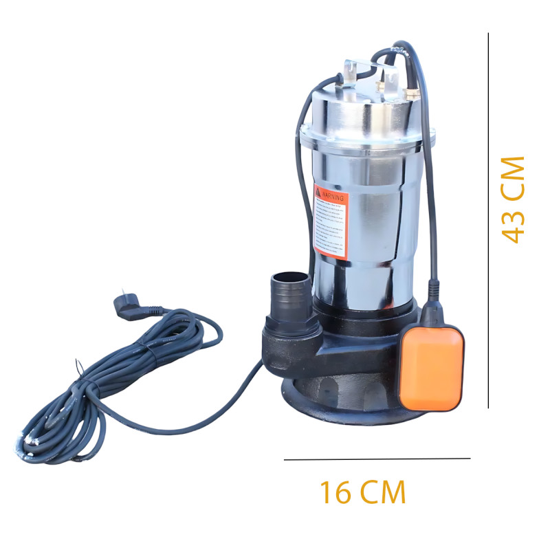 Водяной насос UKС WQ15-15-1.5 (арт. 9181) &mdash; 5 л.с., 3750 Вт, напор 20 м, производительность до 20 000 л/мин фото - 10