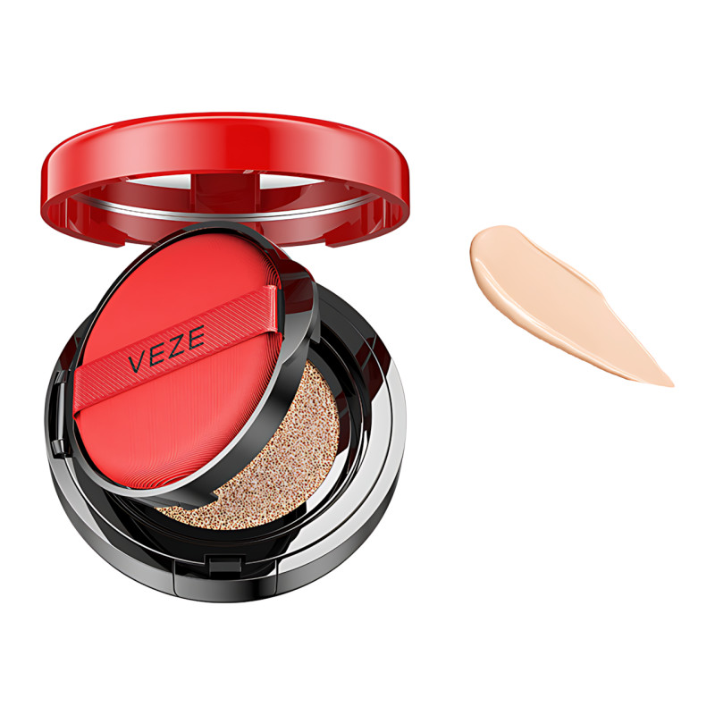 Кушон Veze Beautiful ВВ Cream, тональный bb - крем кушон для лица 15 мл, защита от солнца SPF50, бежевый Светлый бежевый фото - 2
