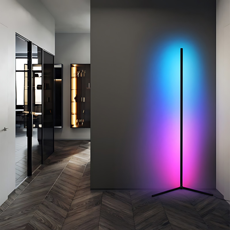 Напольная LED-лампа, угловой умный USB светильник с RGB-подсветкой, пультом управления,  APP фото - 9
