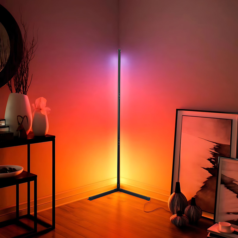 Напольная LED-лампа, угловой умный USB светильник с RGB-подсветкой, пультом управления,  APP фото - 10
