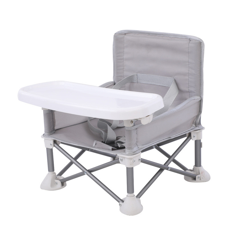 Детский складной стул для кормления Baby seat Pro, тканевый стул с алюминиевыми ножками фото - 2