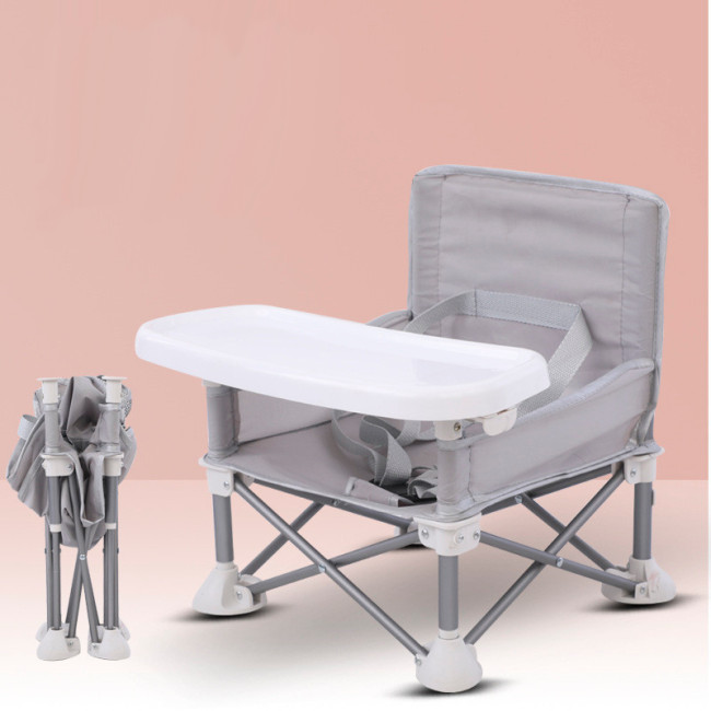 Дитячий складаний стілець для годування Baby seat Pro, тканинний стілець з алюмінієвими ніжками