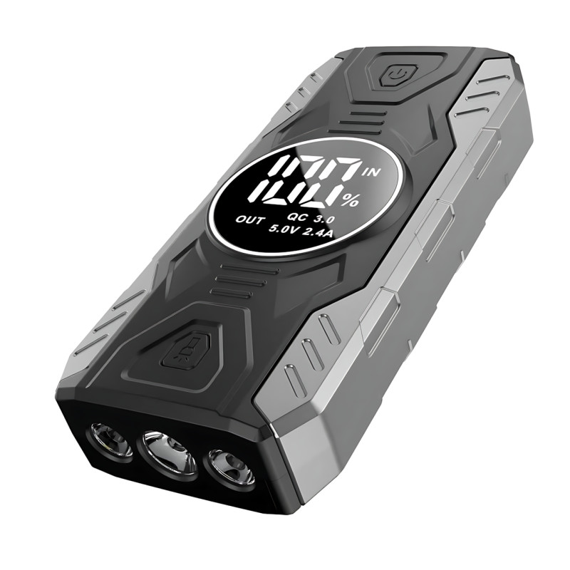 Пускозарядний пристрій JUMPSTARTER QY19 — 11 900 мА·год, з ліхтарем і цифровим дисплеєм фото - 2