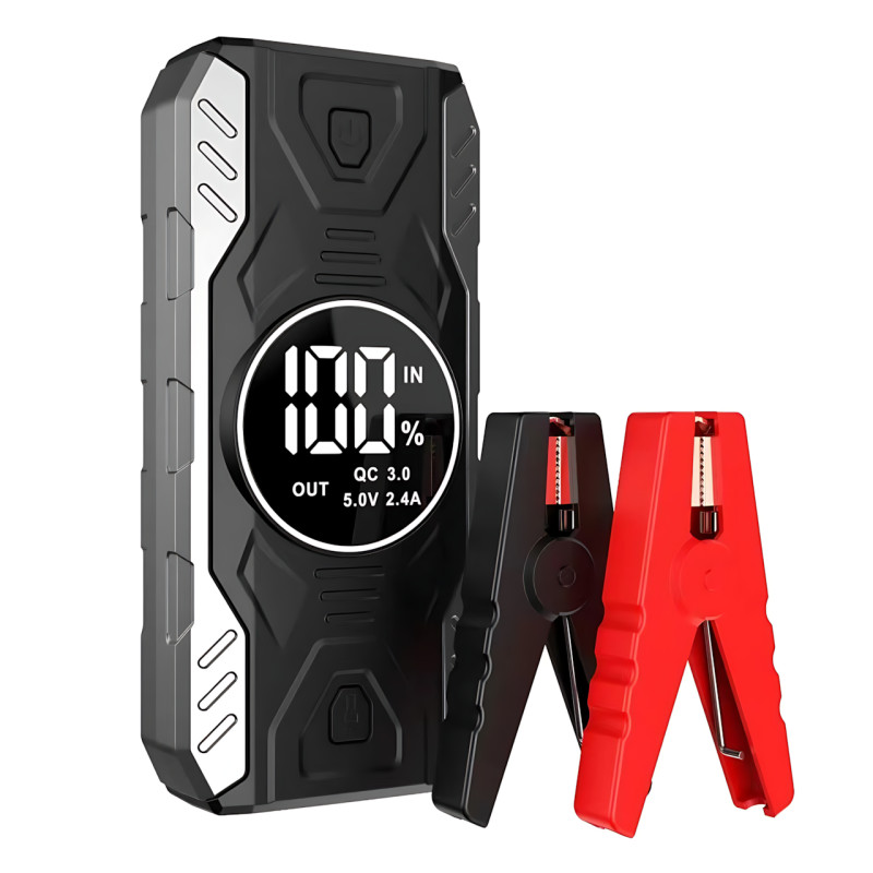 Пускозарядний пристрій JUMPSTARTER QY19 — 11 900 мА·год, з ліхтарем і цифровим дисплеєм фото - 3