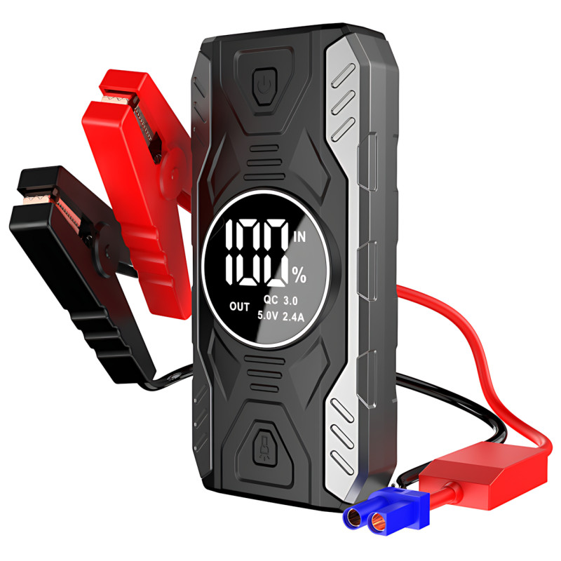 Пускозарядний пристрій JUMPSTARTER QY19 — 11 900 мА·год, з ліхтарем і цифровим дисплеєм фото - 4