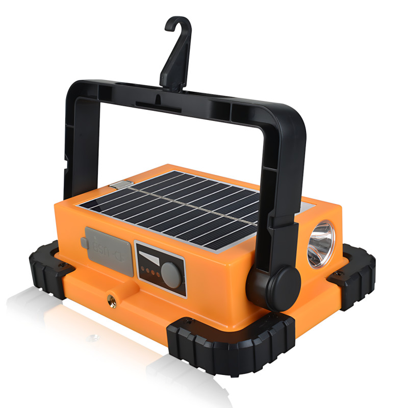 Прожектор акумуляторний BL JN-883 із сонячною панеллю, LED 5 Вт, 6500 K, IP65, USB-зарядка, Power Bank, автономний прожектор фото - 5