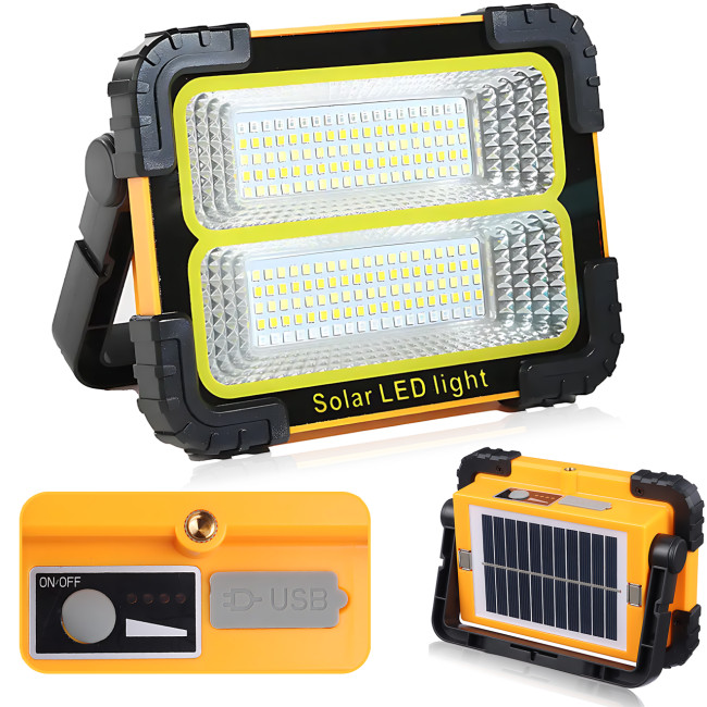 Прожектор акумуляторний BL JN-883 із сонячною панеллю, LED 5 Вт, 6500 K, IP65, USB-зарядка, Power Bank, автономний прожектор