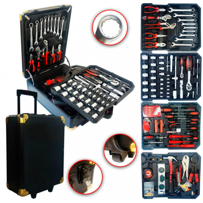 Большой набор инструментов 399 pcs  от Swiss Craft International PL-399ТLG, в чемодане, с колесами