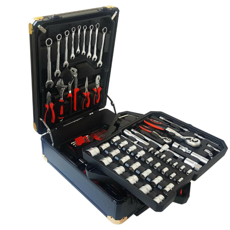 Большой набор инструментов 399 pcs  от Swiss Craft International PL-399ТLG, в чемодане, с колесами фото - 2