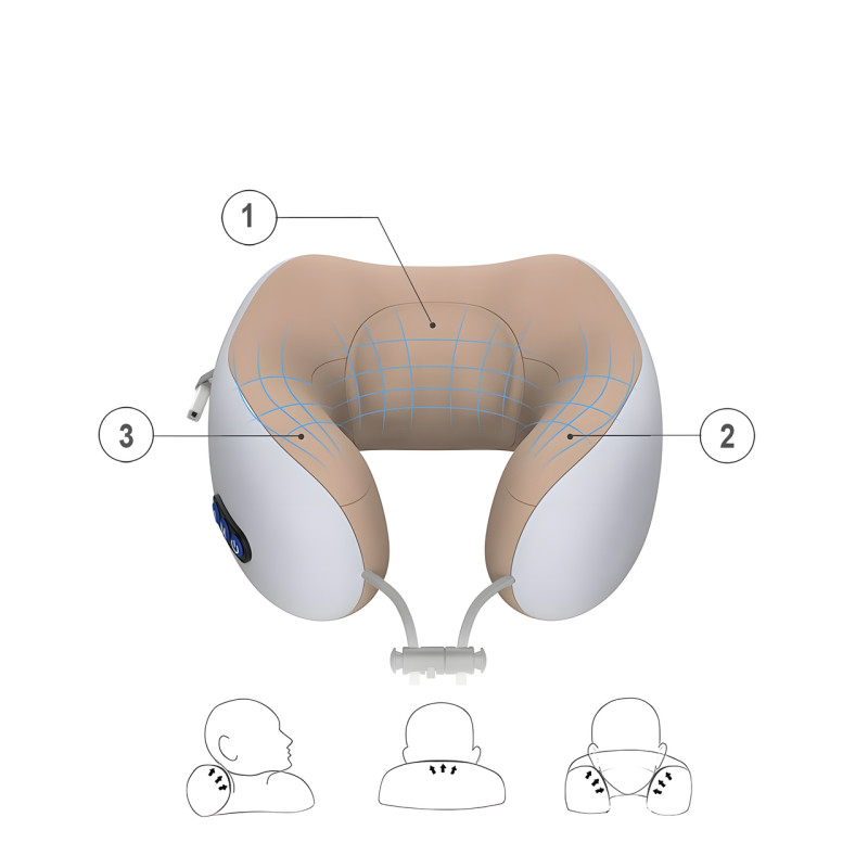 Массажная подушка для шеи Gelius Smart Pillow Massager GP-PM001 фото - 7