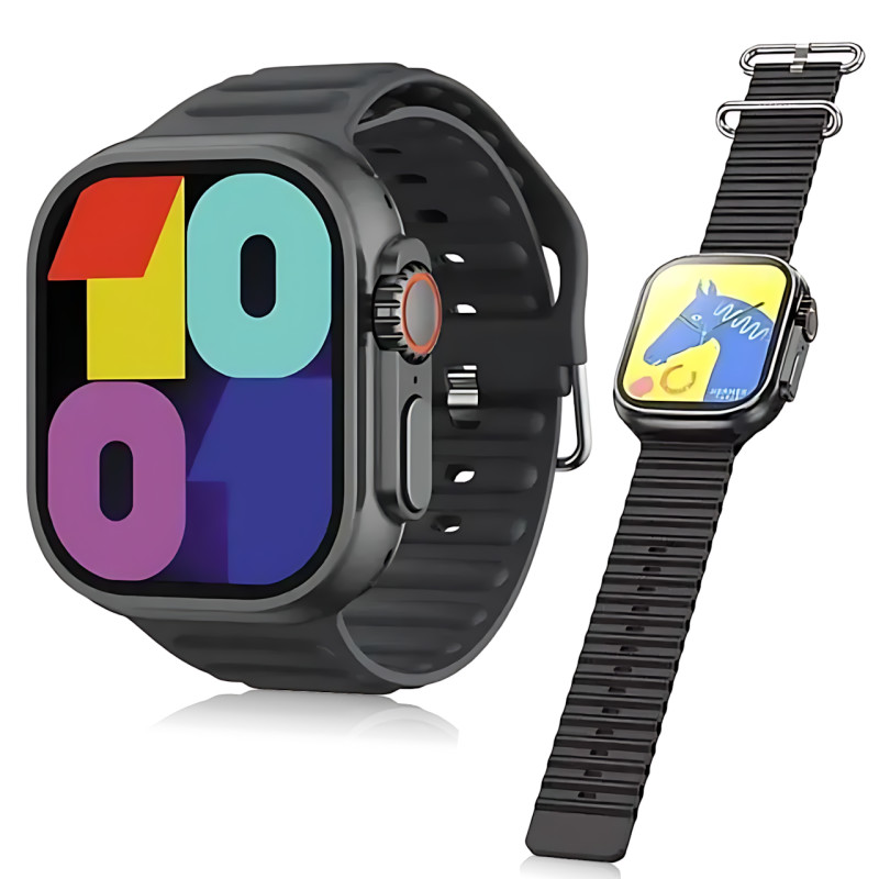 Смарт-часы XO M10 Ultra 9th 2.01&Prime; IPS, Bluetooth-звонки, беспроводная зарядка, BT 5.0, влагозащита, 210 мАч, Android/iOS, черные фото - 5