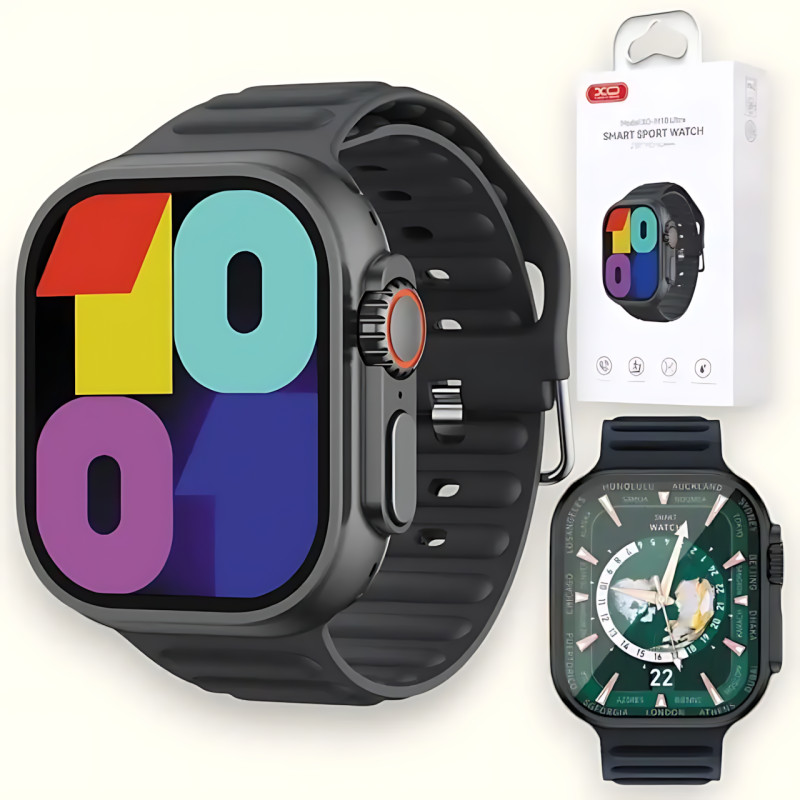 Смарт-часы XO M10 Ultra 9th 2.01&Prime; IPS, Bluetooth-звонки, беспроводная зарядка, BT 5.0, влагозащита, 210 мАч, Android/iOS, черные фото - 7