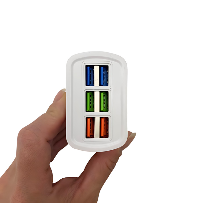Зарядний пристрій USB на 6 портів, ORIGINAL, максимальний струм на виході 3.1 А, з підтримкою швидкого заряджання фото - 4