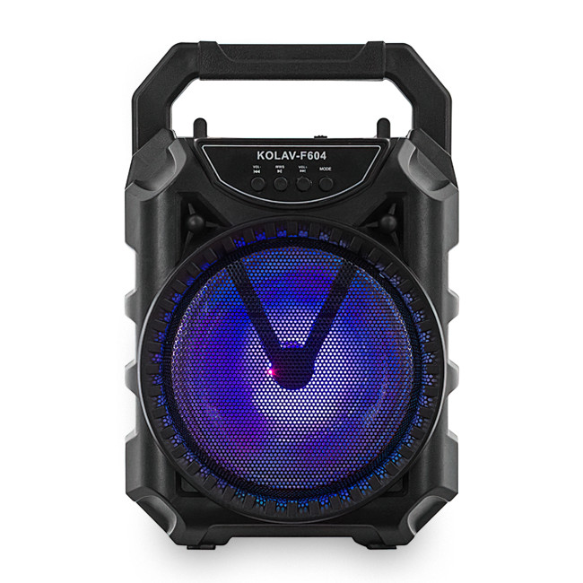 Портативная аккумуляторная колонка KOLAV-F604, 800 мА/ч, 6.5", USB, FM, Bluetooth
