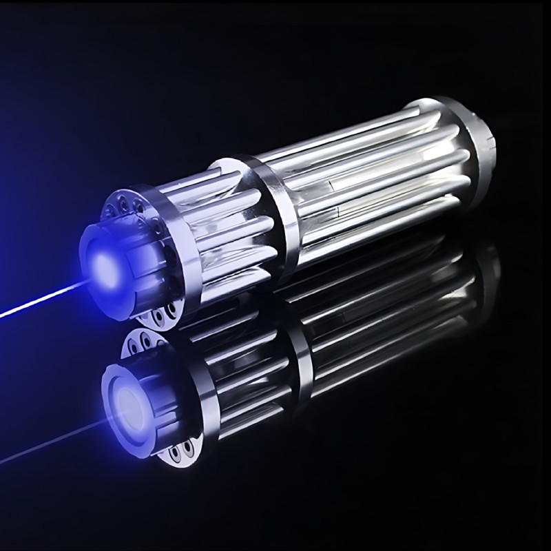 Лазерная указка LASER B017 (синий лазер, мощность до 50 000 мВт), с насадками, в кейсе фото - 10