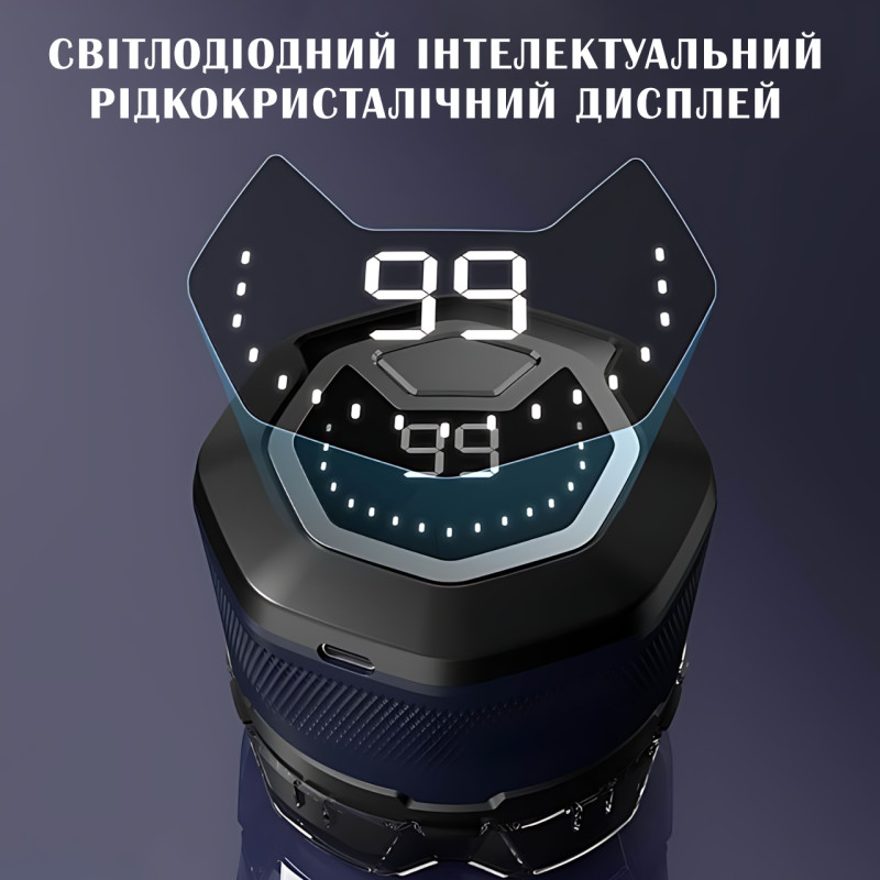 Електробритва акумуляторна Xo CF21 для сухого та вологого гоління з плавальними головками, водонепроникна фото - 4