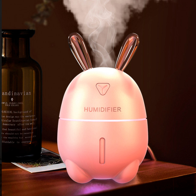 Увлажнитель воздуха с ночником Humidifiers Rabbit, Кролик, работает от USB Розовый