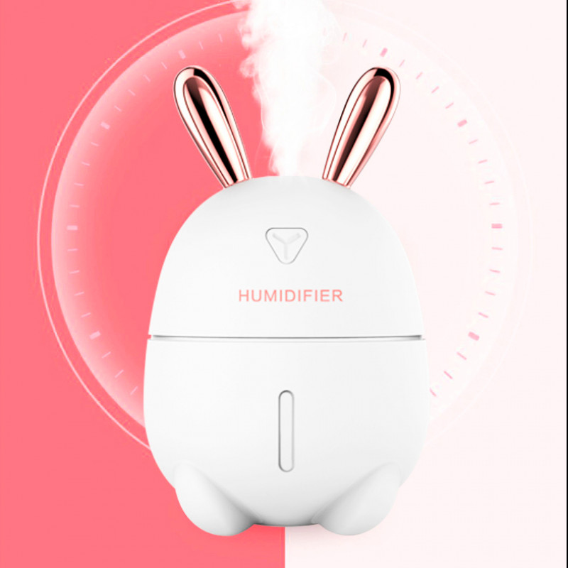 Увлажнитель воздуха с ночником Humidifiers Rabbit, Кролик, работает от USB Розовый фото - 3