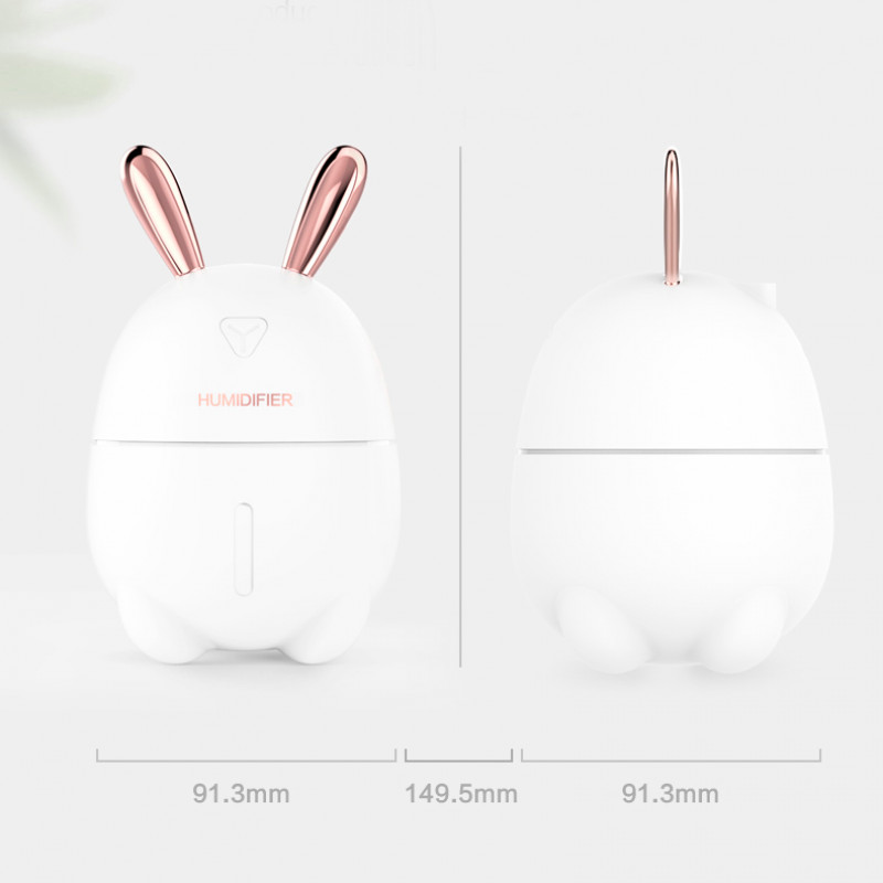 Увлажнитель воздуха с ночником Humidifiers Rabbit, Кролик, работает от USB Розовый фото - 4