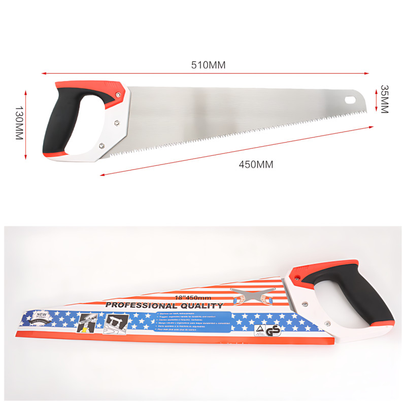 Ручна пила Saw AND TX-3005 — 450 мм / 18", 7 TPI, марганцева сталь, фіксоване лезо фото - 9