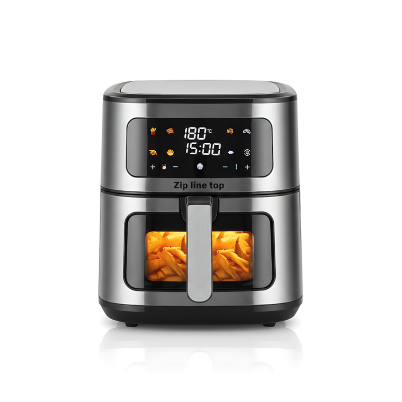 Аэро гриль ZIP LINE TOP XXXL MS-5806DW 12 л 4000 Вт, воздушный гриль, нержавеющая сталь, LED-панель, 8 программ фото - 3