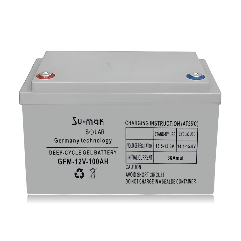 Аккумулятор гелевый SU-MAK GEL Battery 100 Ah 12 V, официальный тяговый акб, для solar панелей GFM100 фото - 3