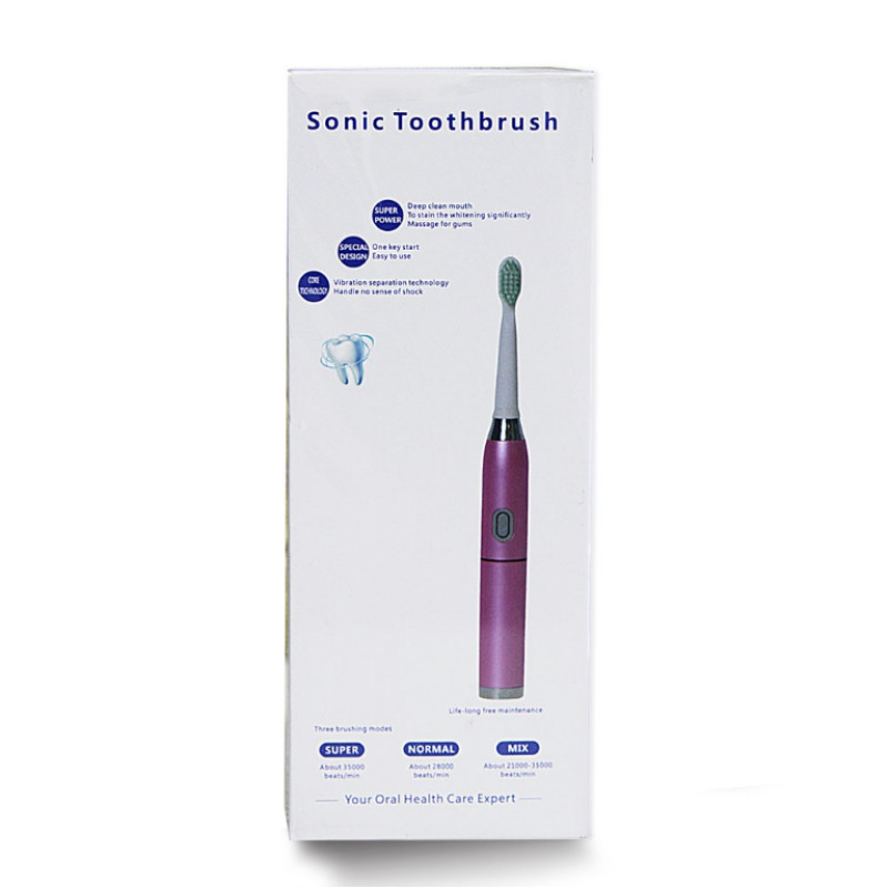 Электрическая зубная щетка Sonic Toothbrush expert 3 режима чистки Фиолетовая фото - 0