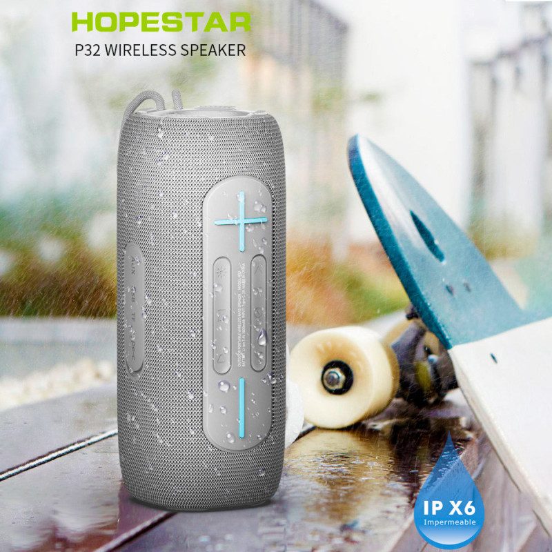 Портативная беспроводная Колонка Hopestar P32, 20w, 3000mAh, Влагозащищенная Ipx 7 Красный фото - 6