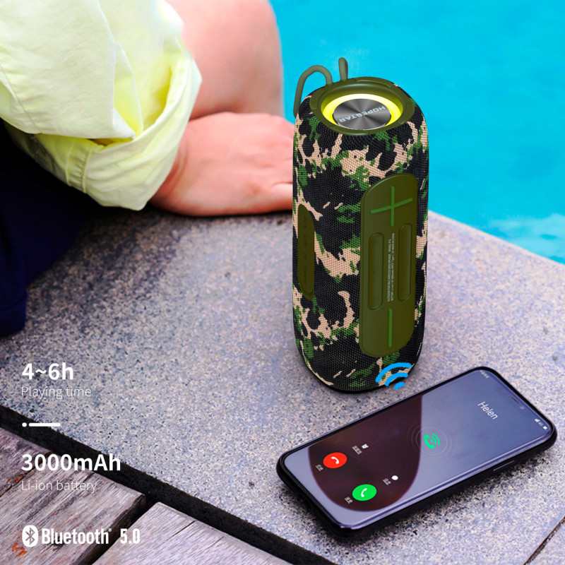 Портативная беспроводная Колонка Hopestar P32, 20w, 3000mAh, Влагозащищенная Ipx 7 Красный фото - 5